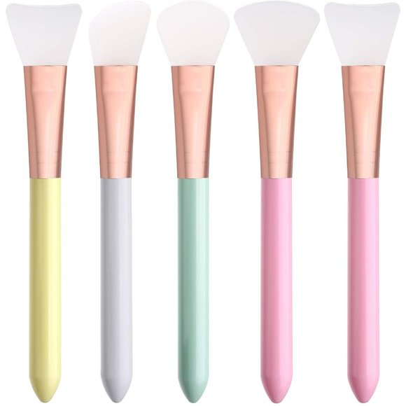 5pcs Silicone Face Mask Brushes Flexible Facial Mud Mask Applicator Brush‎ - Picture 1 of 16